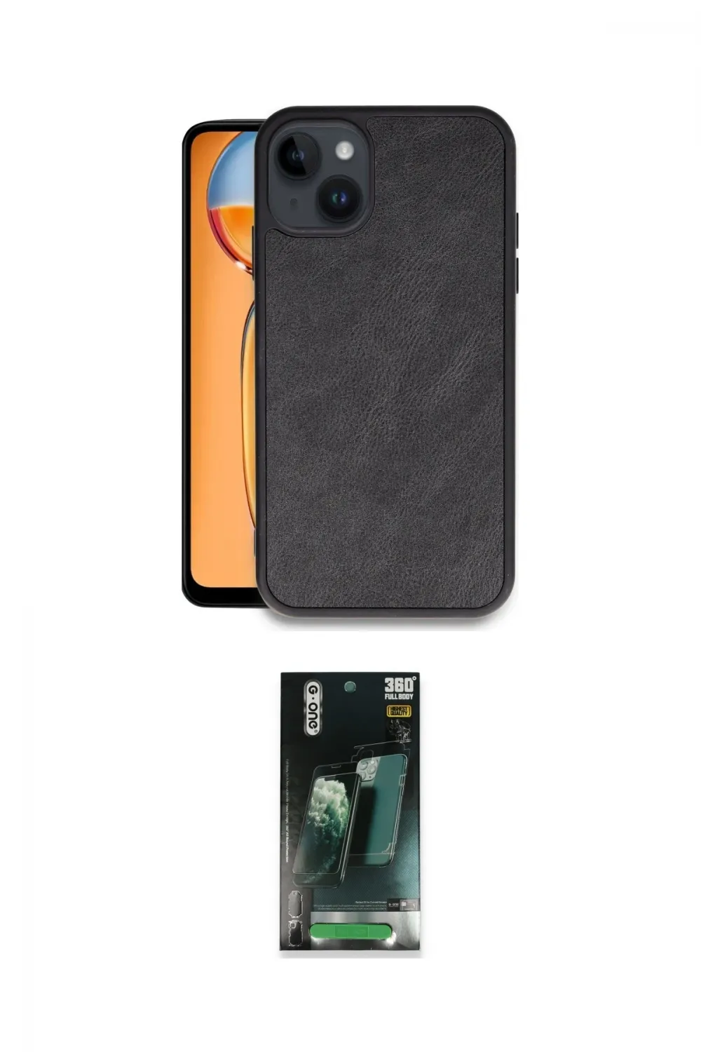 ieg™ iPhone 14 Kılıf Kıvılcım Işık Serisi - Şeffaf 360 Full Body Arka Koruyucu