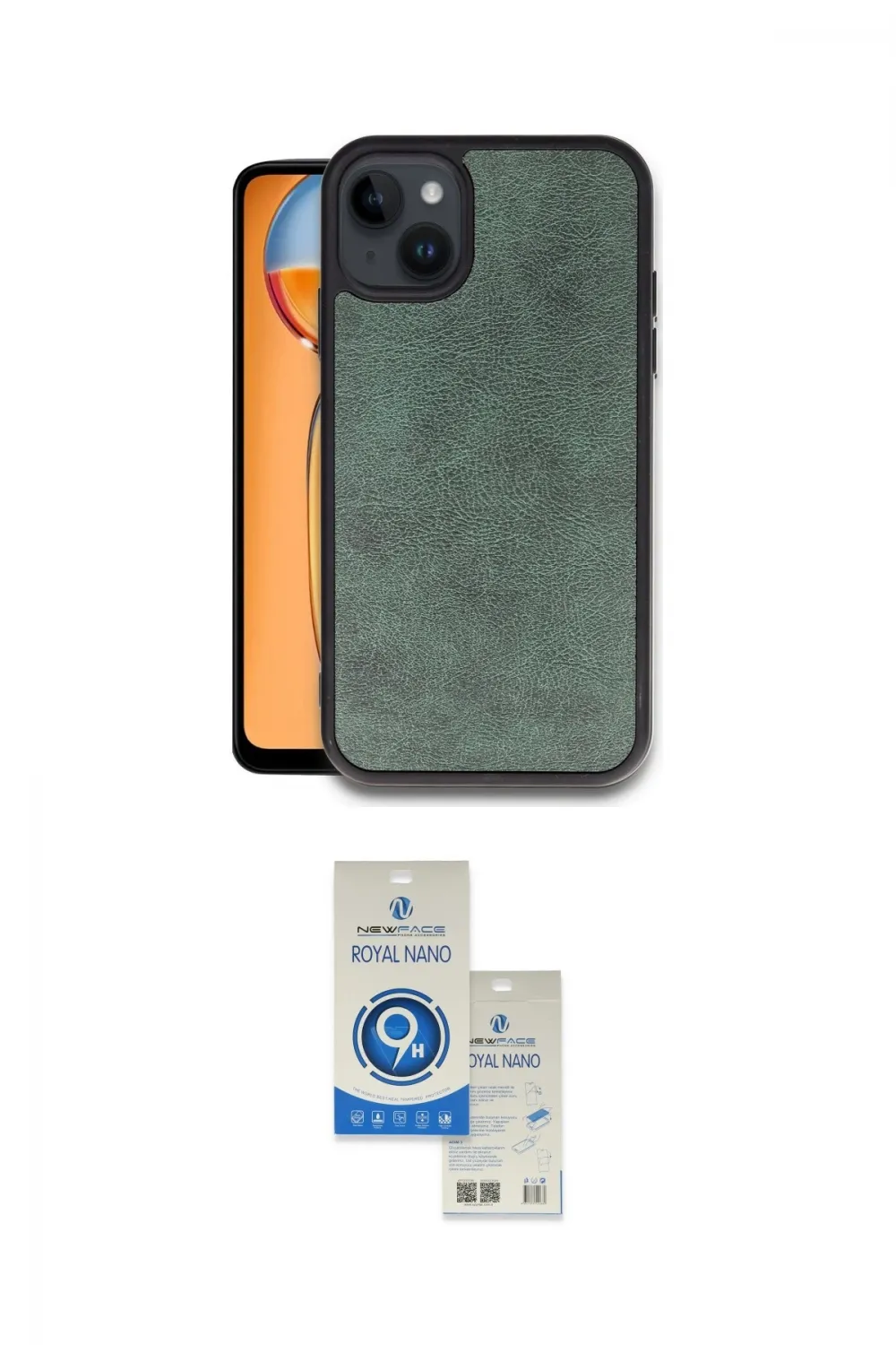 ieg™ iPhone 14 Kılıf Kıvılcım Işık Serisi - Şeffaf Royal Nano Ekran Koruyucu