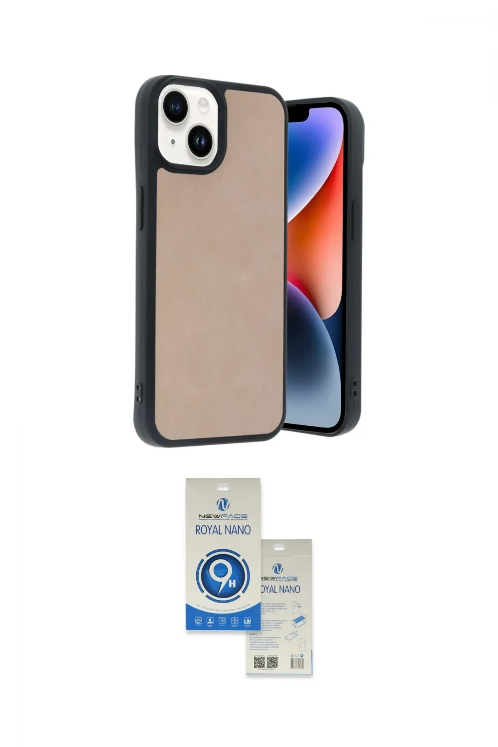 ieg™ iPhone 14 Kılıf Kıvılcım Işık Serisi - Şeffaf Royal Nano Ekran Koruyucu
