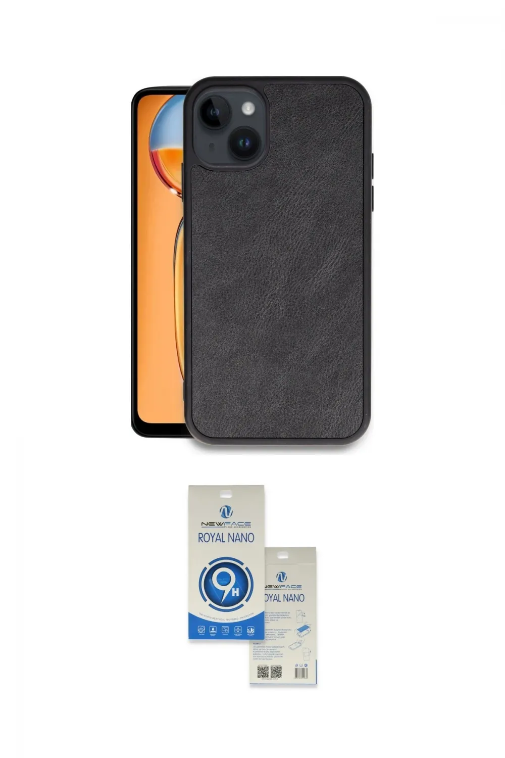 ieg™ iPhone 14 Kılıf Kıvılcım Işık Serisi - Şeffaf Royal Nano Ekran Koruyucu