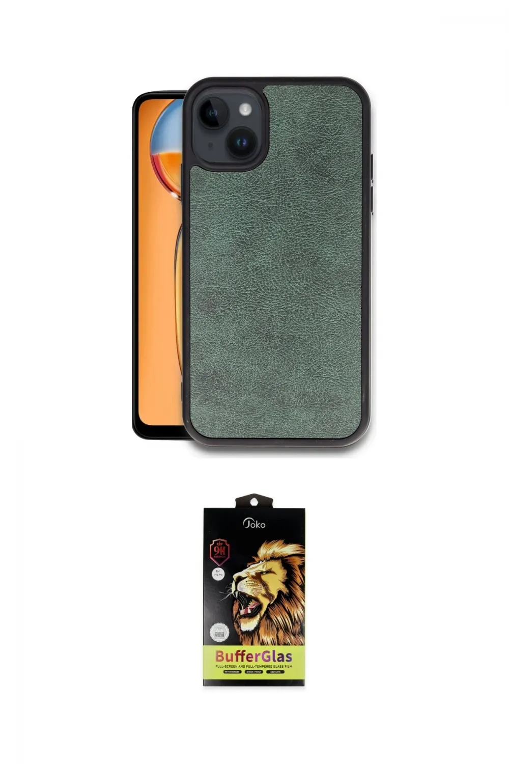 ieg™ iPhone 14 Kılıf Kıvılcım Işık Serisi - Siyah Buffer Cam Ekran Koruyucu