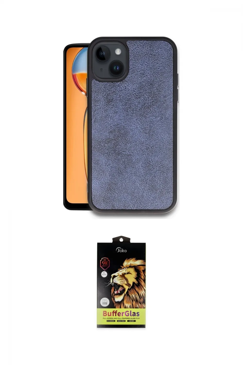 ieg™ iPhone 14 Kılıf Kıvılcım Işık Serisi - Siyah Buffer Cam Ekran Koruyucu