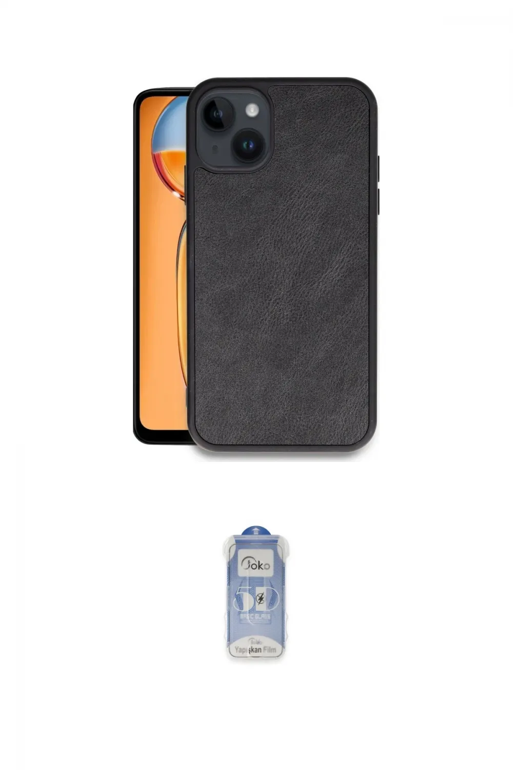 ieg™ iPhone 14 Kılıf Kıvılcım Işık Serisi - Siyah Joko Magic 5D Cam