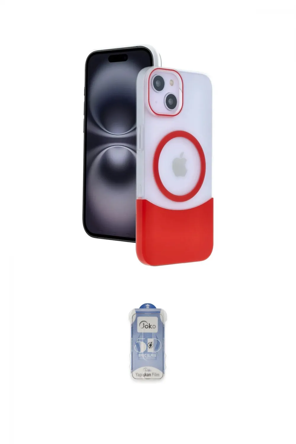 ieg™ iPhone 14 Kılıf Kozmos Form Özel Seri - Siyah Joko Magic 5D Cam