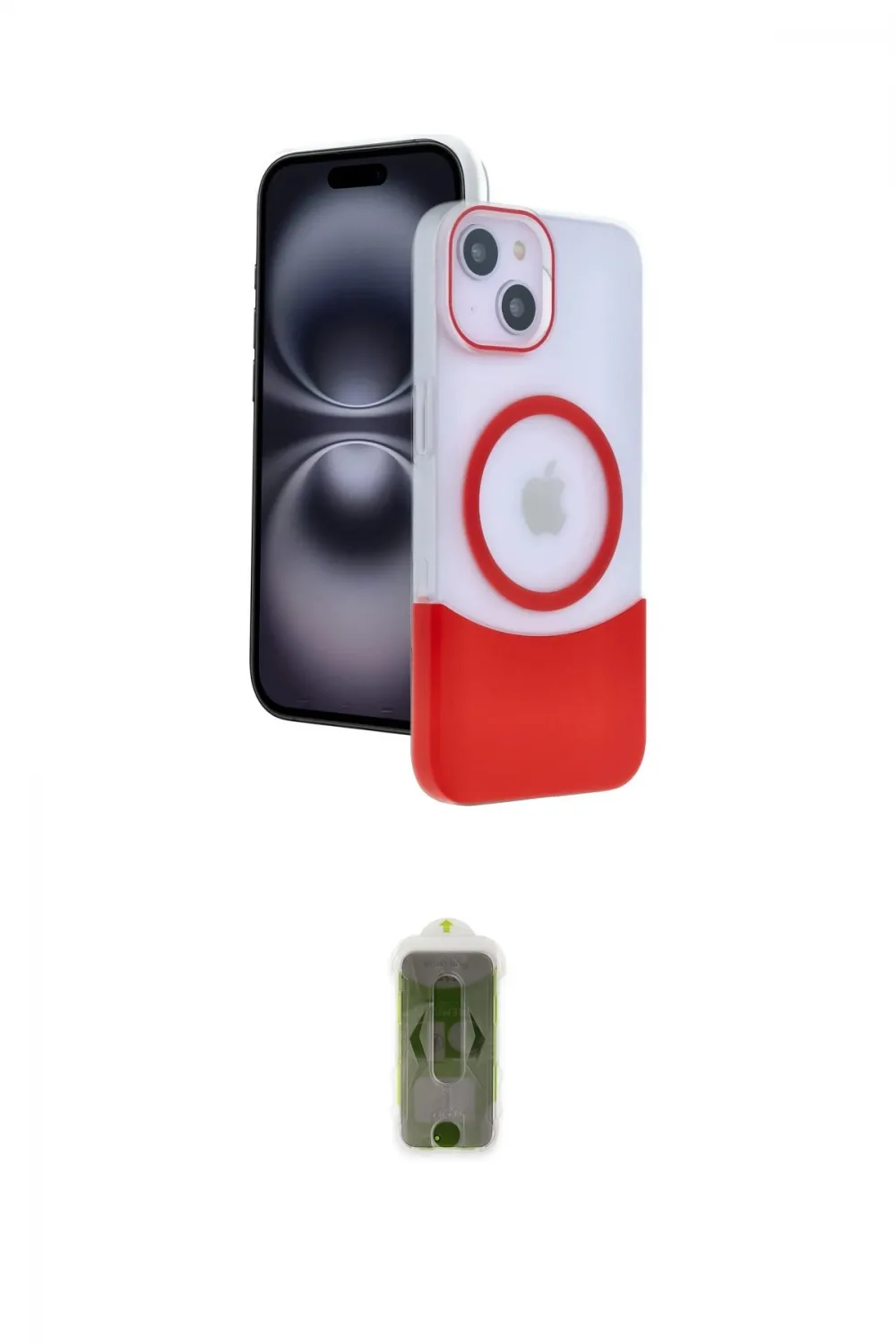 ieg™ iPhone 14 Kılıf Kozmos Form Özel Seri - Siyah Joko Magic 5D Hayalet Cam
