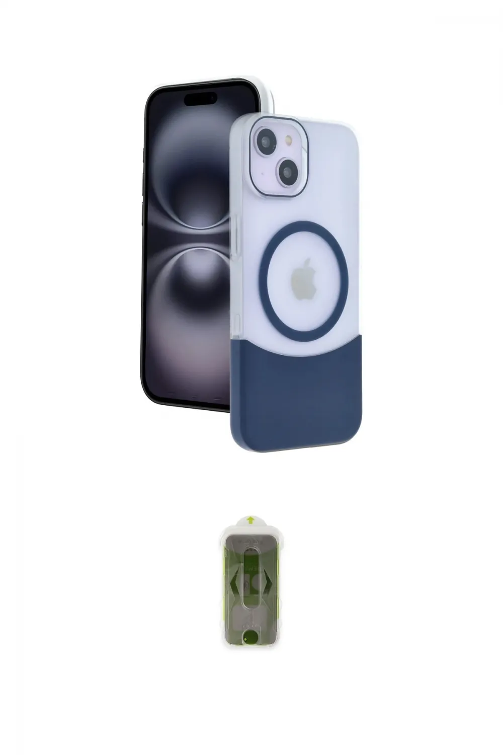 ieg™ iPhone 14 Kılıf Kozmos Form Özel Seri - Siyah Joko Magic 5D Hayalet Cam