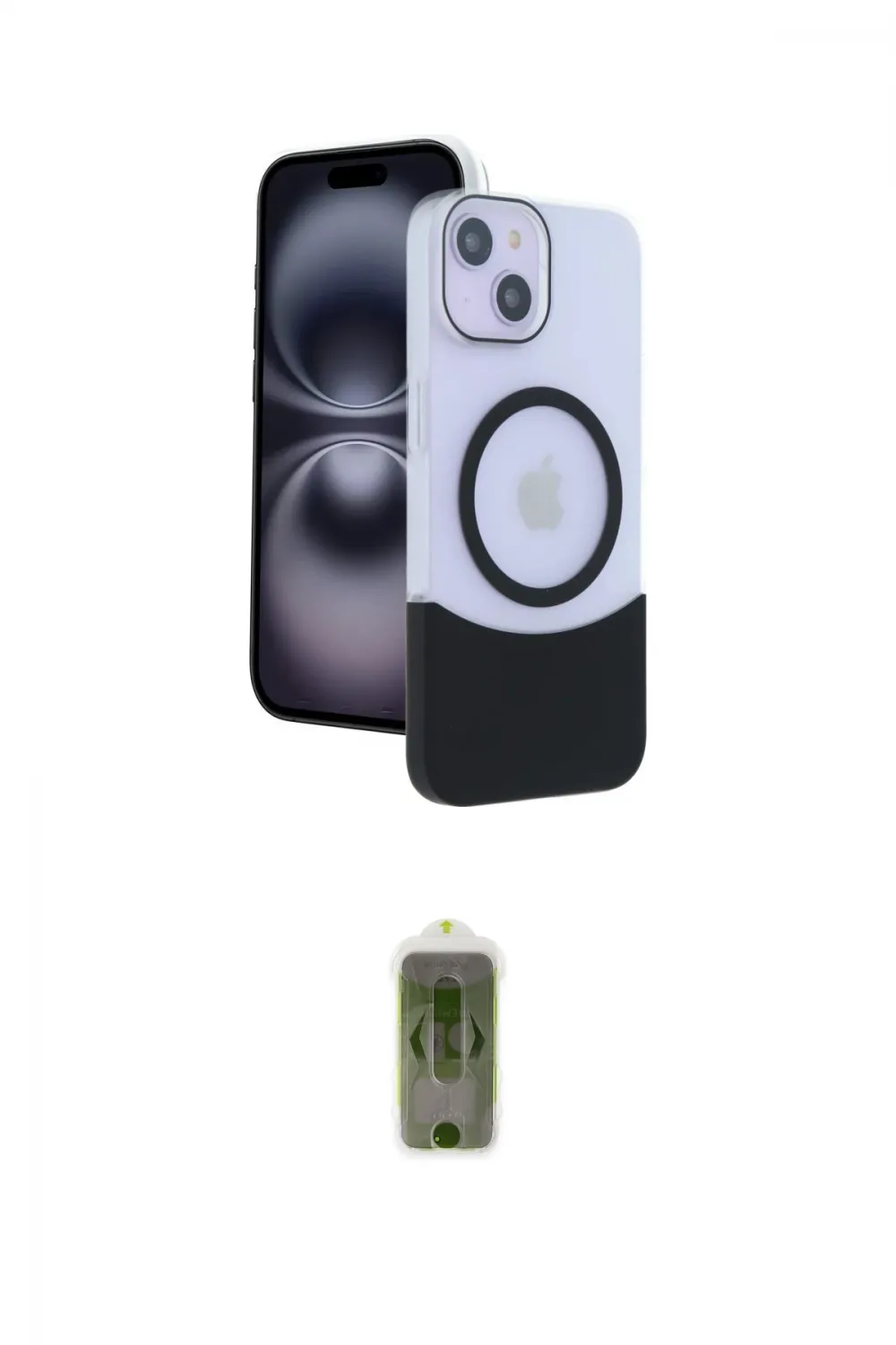 ieg™ iPhone 14 Kılıf Kozmos Form Özel Seri - Siyah Joko Magic 5D Hayalet Cam