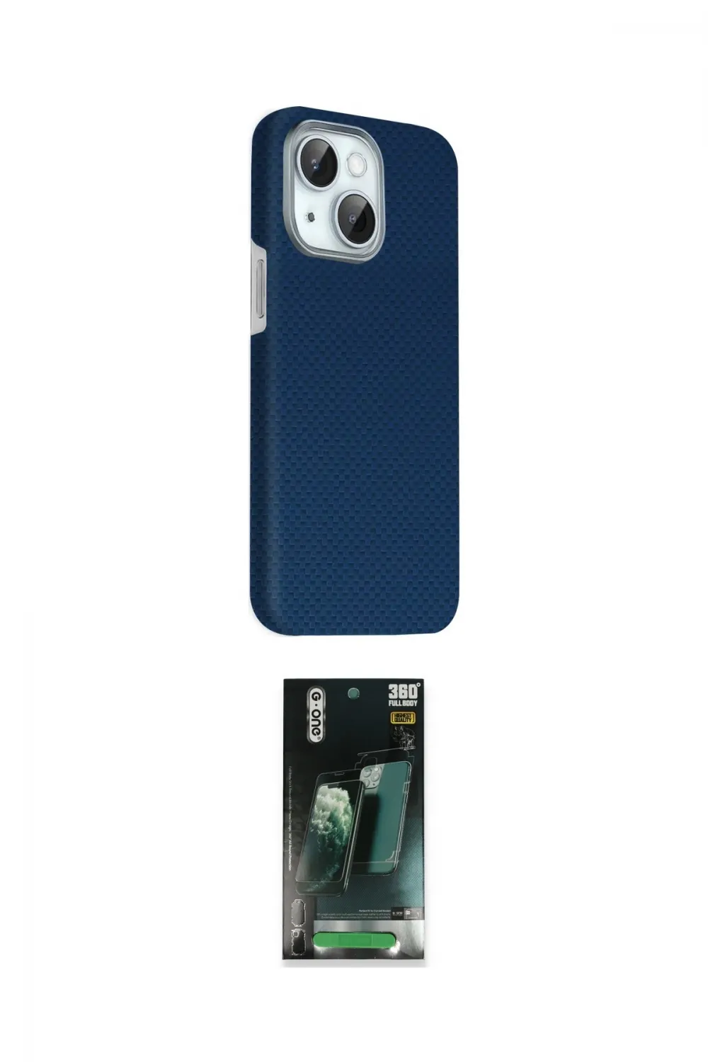 ieg™ iPhone 14 Kılıf Kozmos Klasik Prime - Şeffaf 360 Full Body Arka Koruyucu