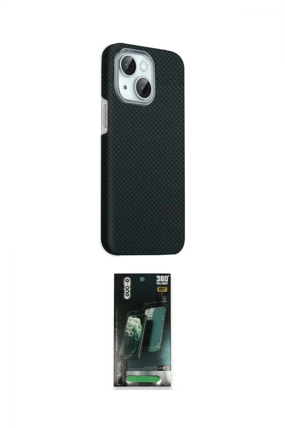 ieg™ iPhone 14 Kılıf Kozmos Klasik Prime - Şeffaf 360 Full Body Arka Koruyucu