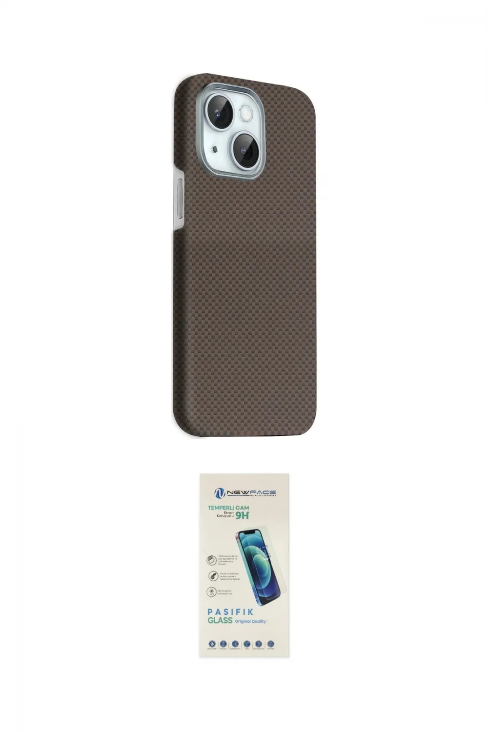 ieg™ iPhone 14 Kılıf Kozmos Klasik Prime - Şeffaf Pasifik Cam Ekran Koruyucu