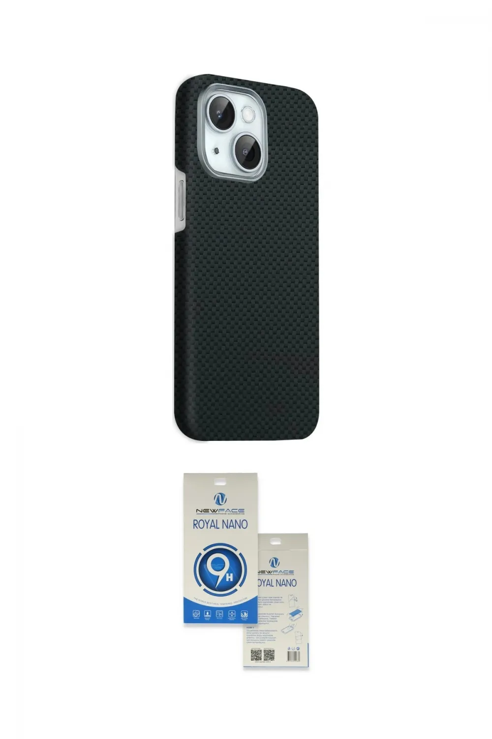 ieg™ iPhone 14 Kılıf Kozmos Klasik Prime - Şeffaf Royal Nano Ekran Koruyucu