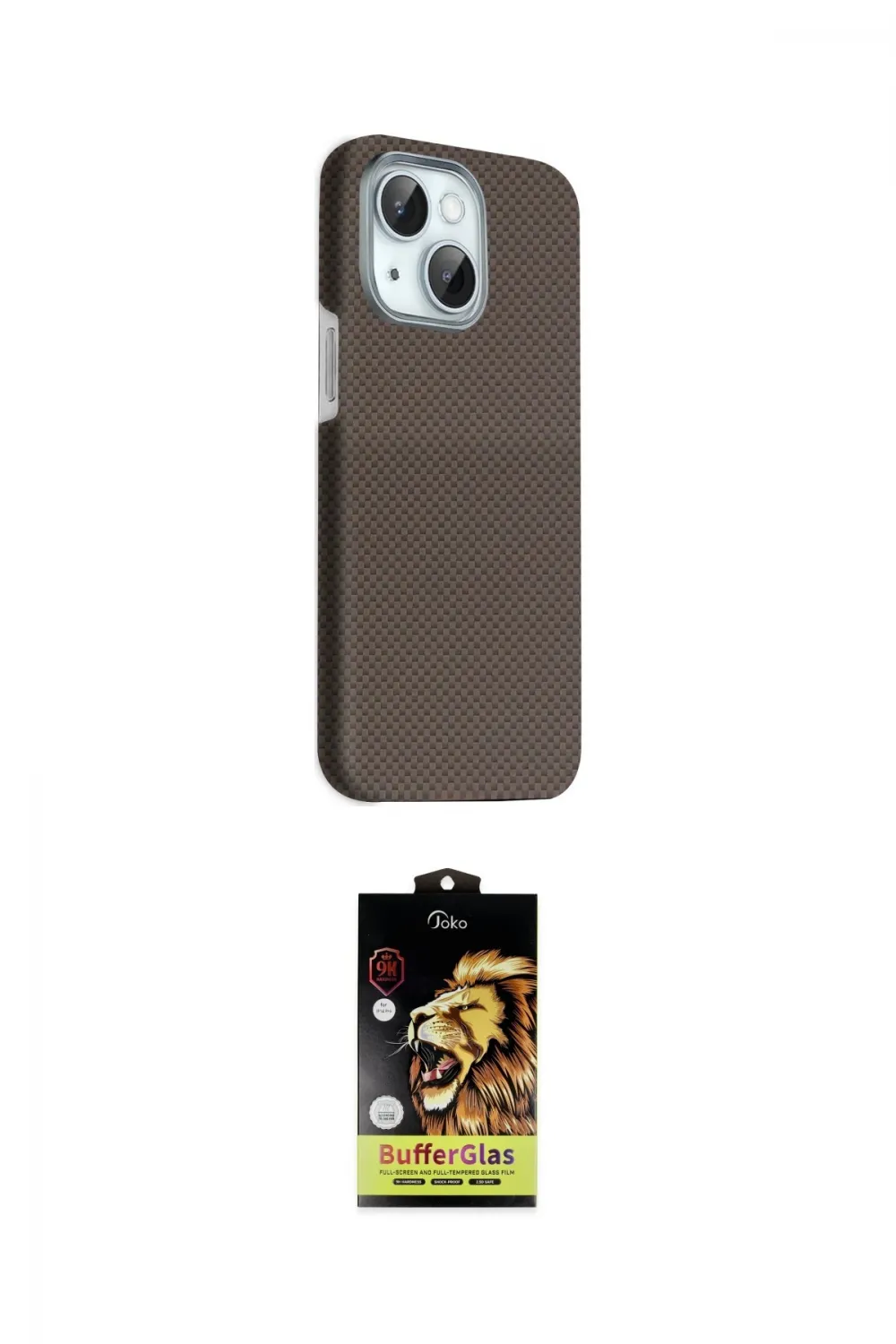 ieg™ iPhone 14 Kılıf Kozmos Klasik Prime - Siyah Buffer Cam Ekran Koruyucu