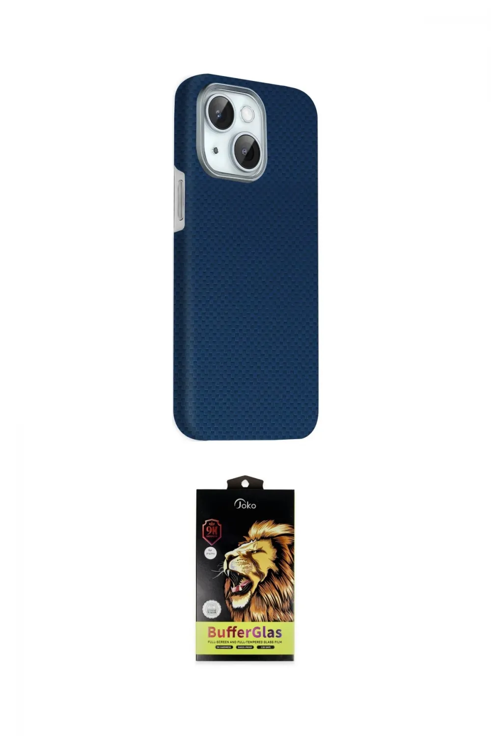 ieg™ iPhone 14 Kılıf Kozmos Klasik Prime - Siyah Buffer Cam Ekran Koruyucu