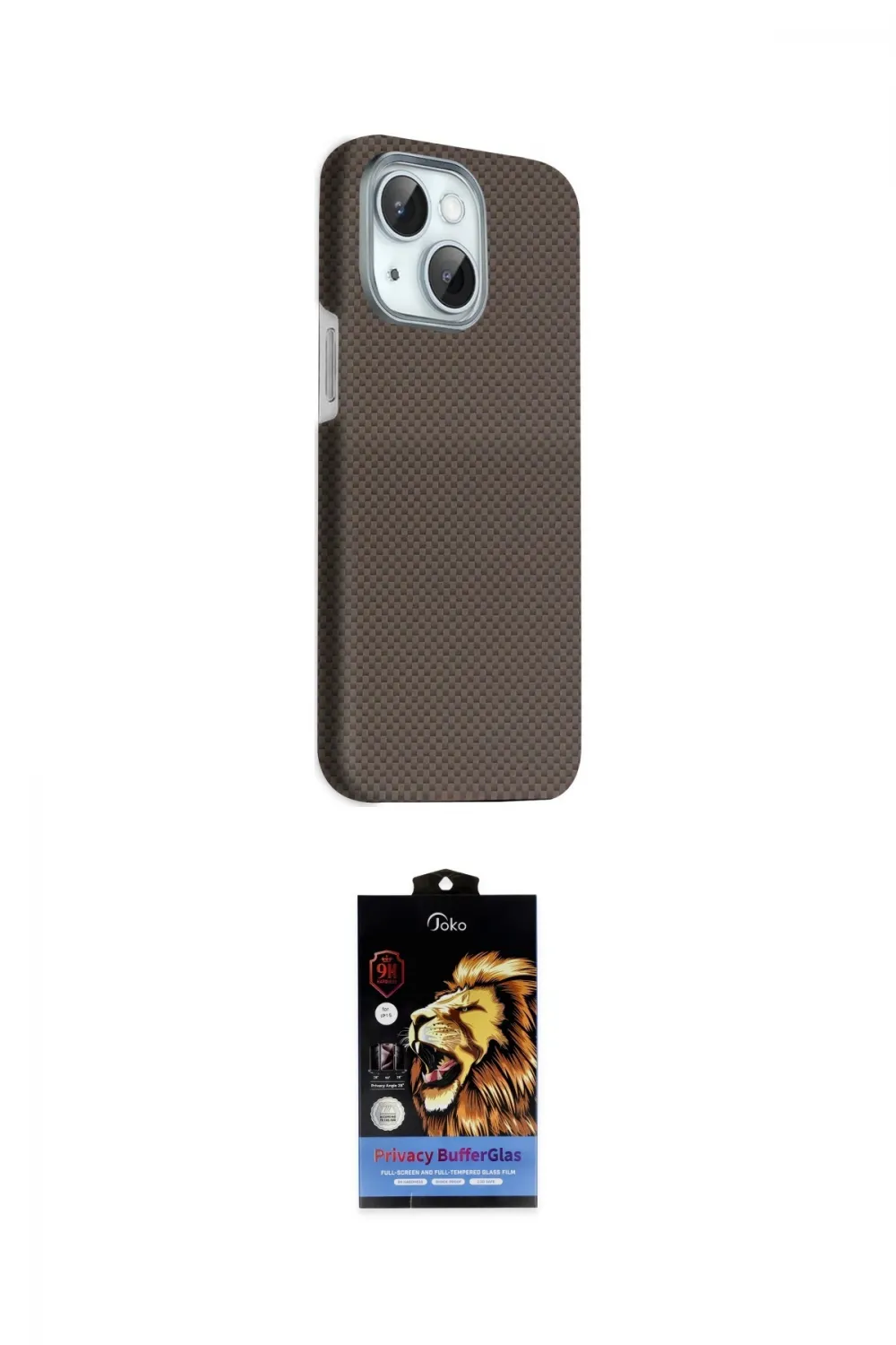 ieg™ iPhone 14 Kılıf Kozmos Klasik Prime - Siyah Buffer Hayalet Cam Ekran Koruyucu