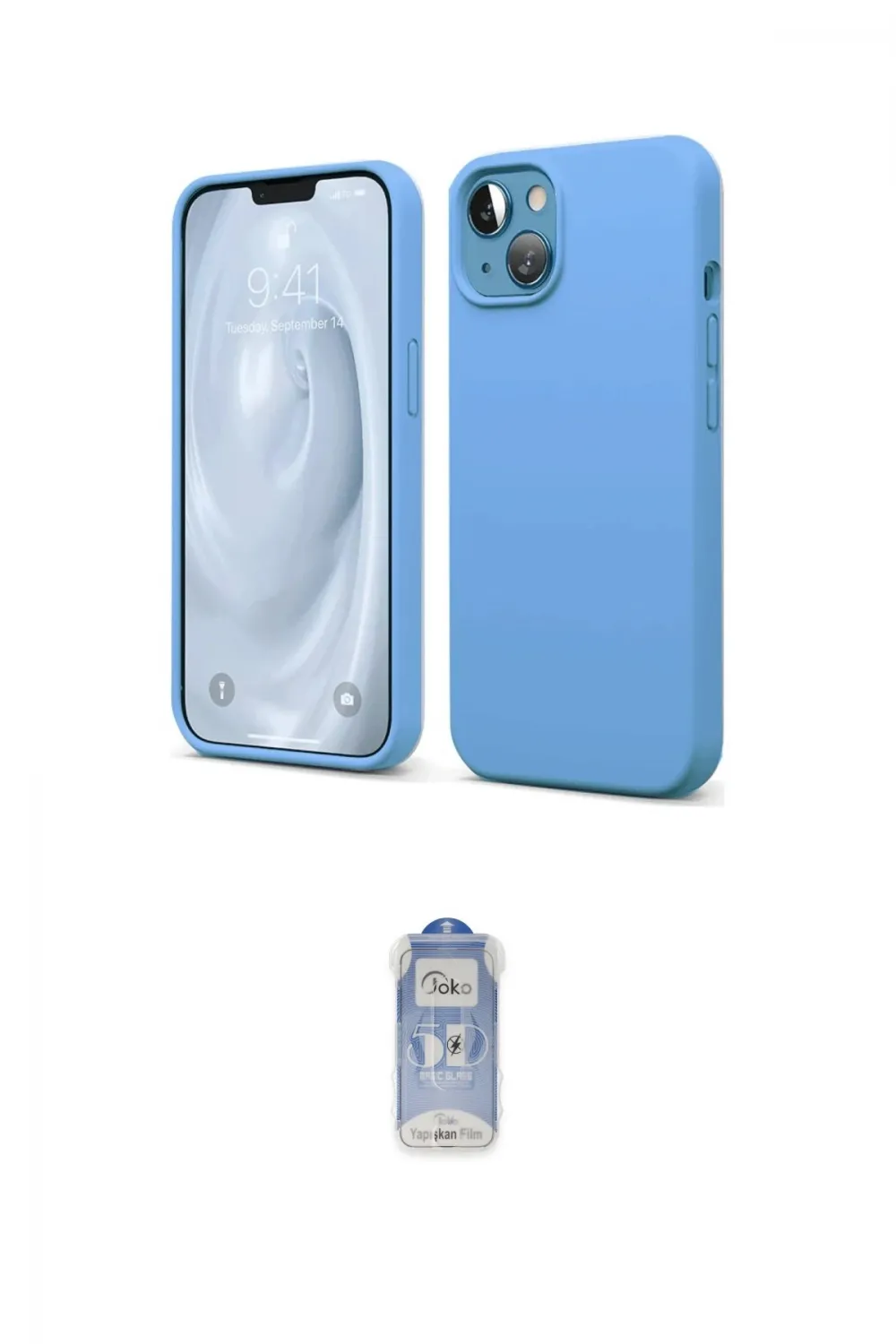 ieg™ iPhone 14 Kılıf Kozmos Yansıma Özel Seri - Siyah Joko Magic 5D Cam