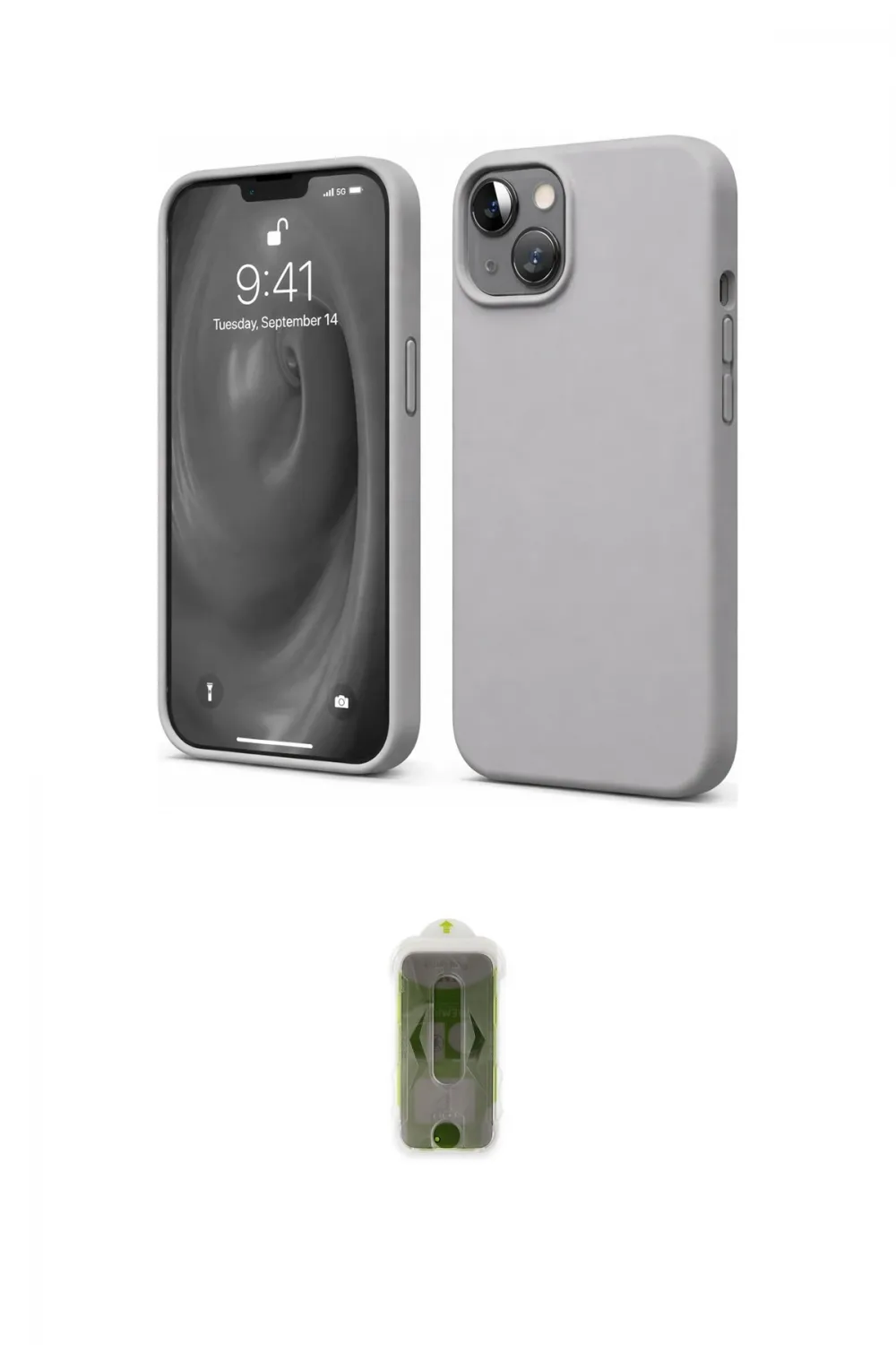ieg™ iPhone 14 Kılıf Kozmos Yansıma Özel Seri - Siyah Joko Magic 5D Hayalet Cam