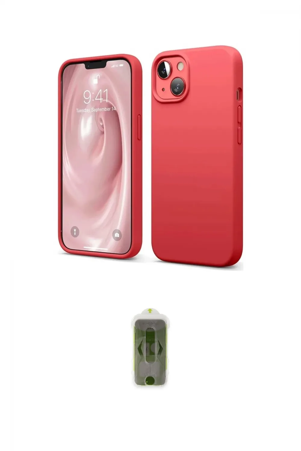 ieg™ iPhone 14 Kılıf Kozmos Yansıma Özel Seri - Siyah Joko Magic 5D Hayalet Cam