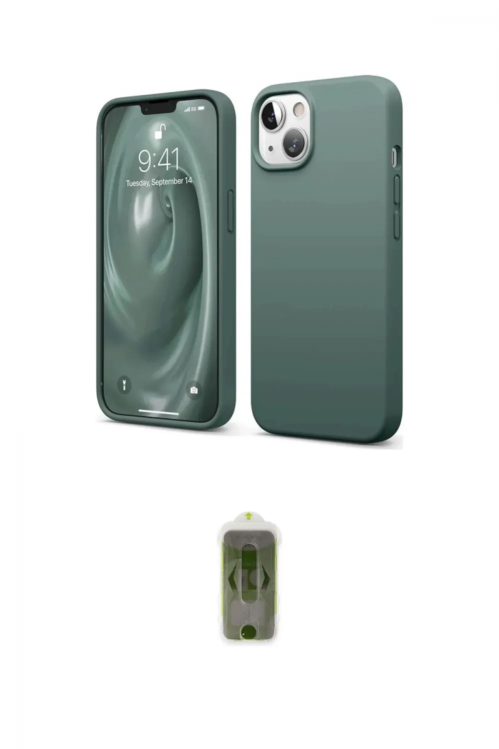 ieg™ iPhone 14 Kılıf Kozmos Yansıma Özel Seri - Siyah Joko Magic 5D Hayalet Cam