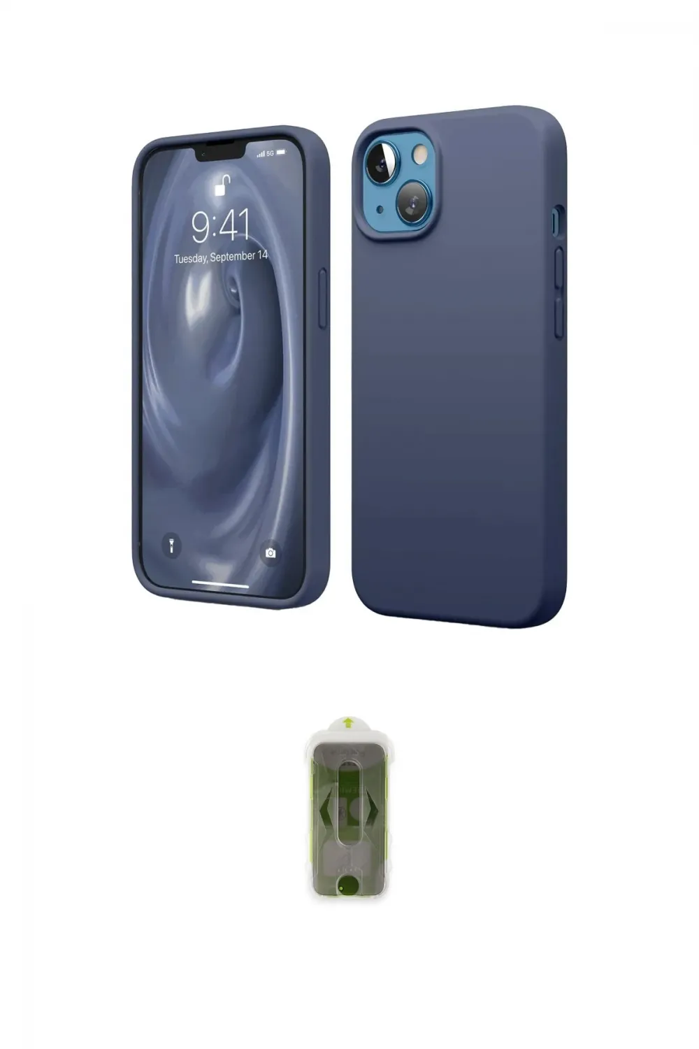 ieg™ iPhone 14 Kılıf Kozmos Yansıma Özel Seri - Siyah Joko Magic 5D Hayalet Cam
