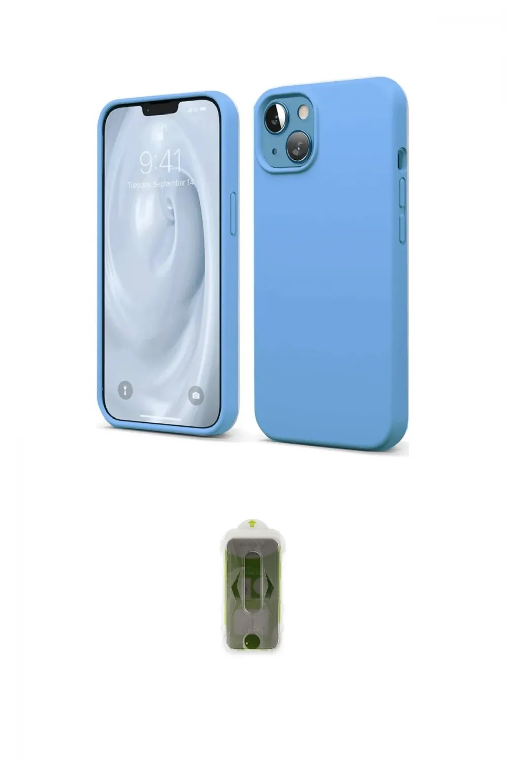 ieg™ iPhone 14 Kılıf Kozmos Yansıma Özel Seri - Siyah Joko Magic 5D Hayalet Cam