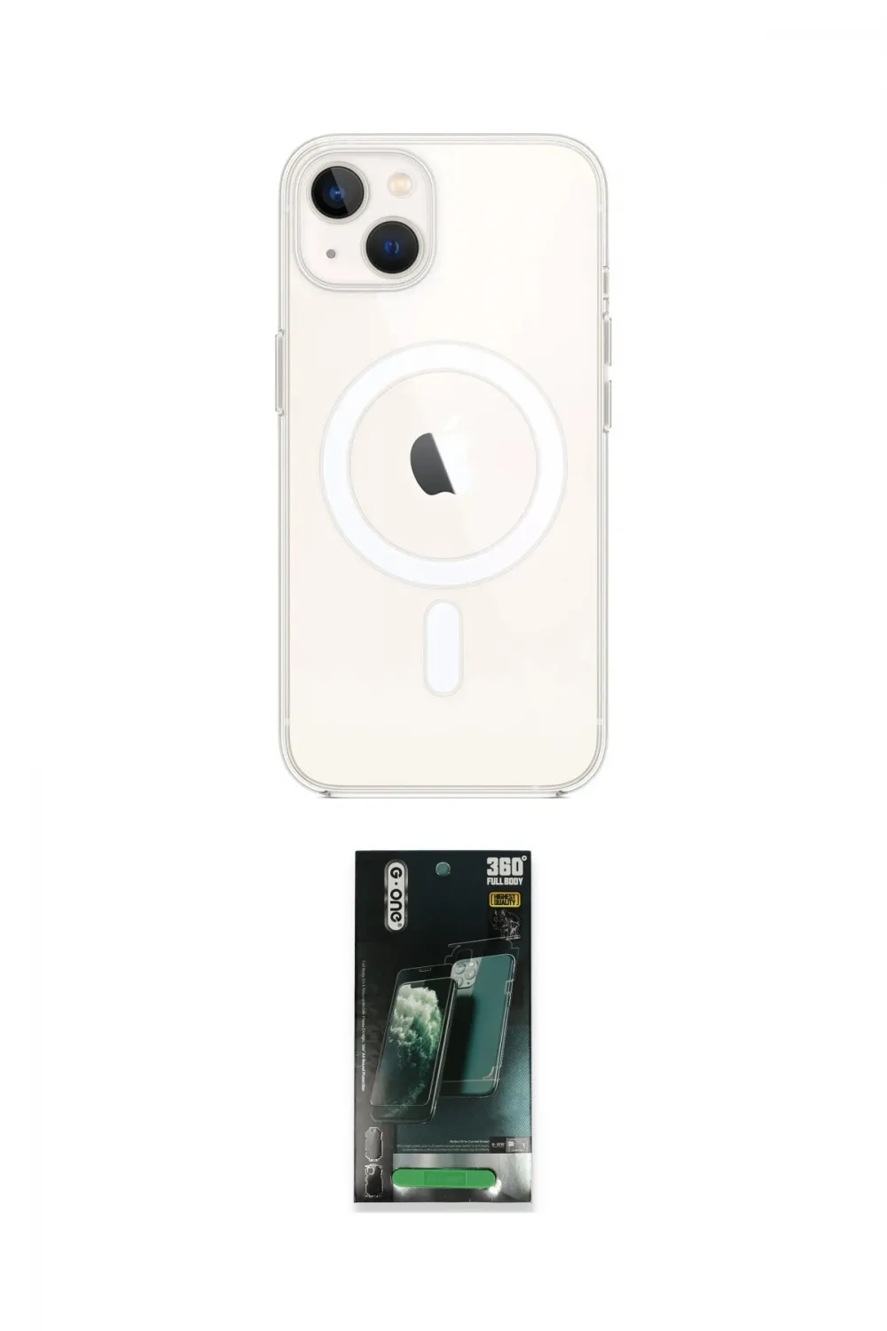 ieg™ iPhone 14 Kılıf Kutup Klasik Serisi - Şeffaf 360 Full Body Arka Koruyucu