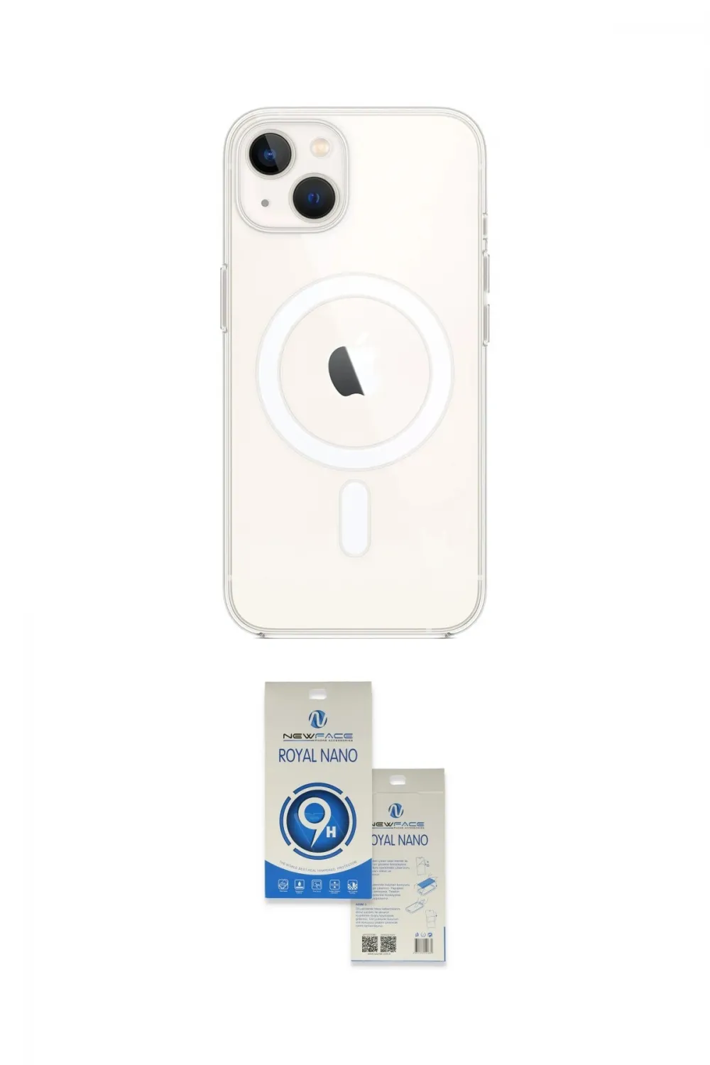 ieg™ iPhone 14 Kılıf Kutup Klasik Serisi - Şeffaf Royal Nano Ekran Koruyucu