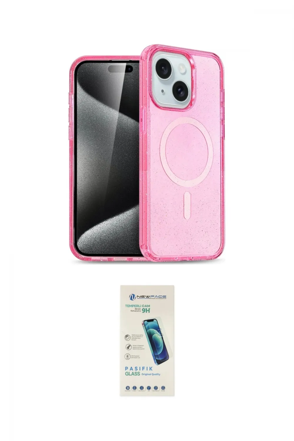ieg™ iPhone 14 Kılıf Nova Asil Prime - Şeffaf Pasifik Cam Ekran Koruyucu