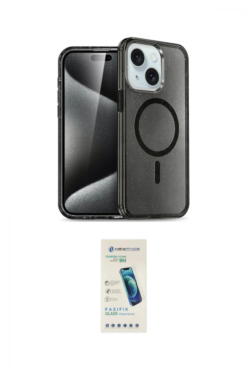 ieg™ iPhone 14 Kılıf Nova Asil Prime - Şeffaf Pasifik Cam Ekran Koruyucu