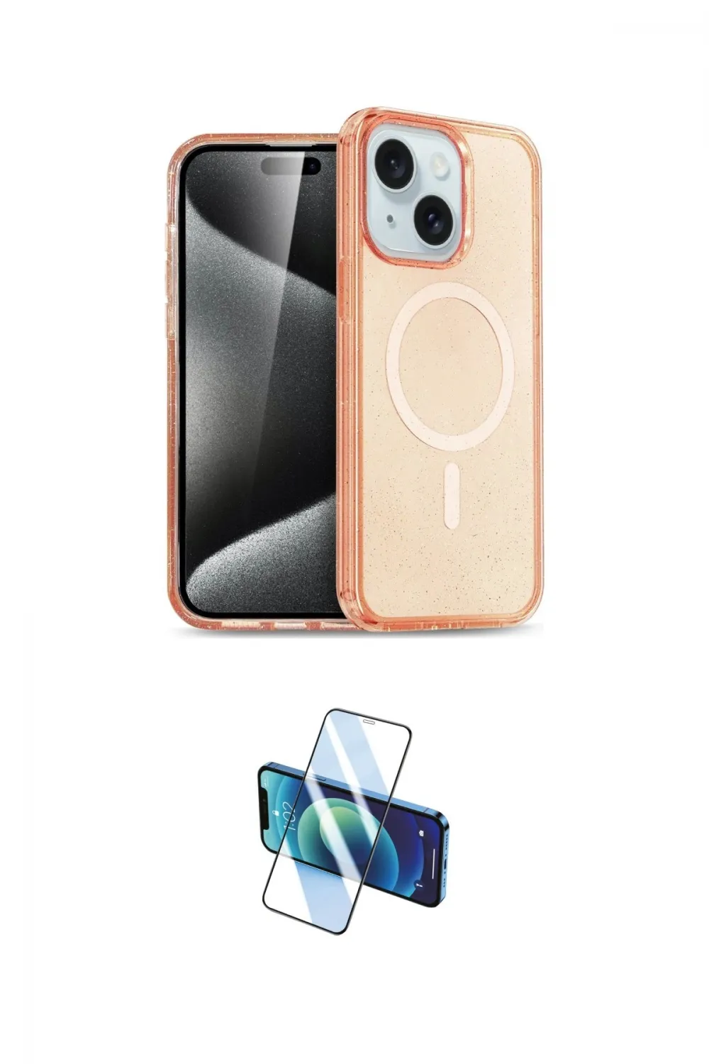 ieg™ iPhone 14 Kılıf Nova Asil Prime - Siyah 3D Antistatik Cam Ekran Koruyucu