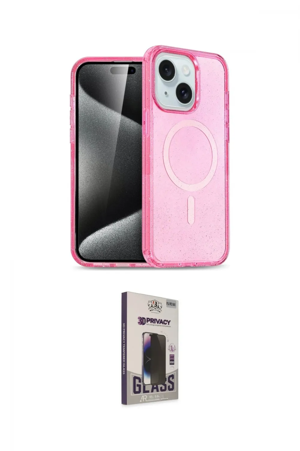 ieg™ iPhone 14 Kılıf Nova Asil Prime - Siyah Bilvis Hayalet Cam Ekran Koruyucu
