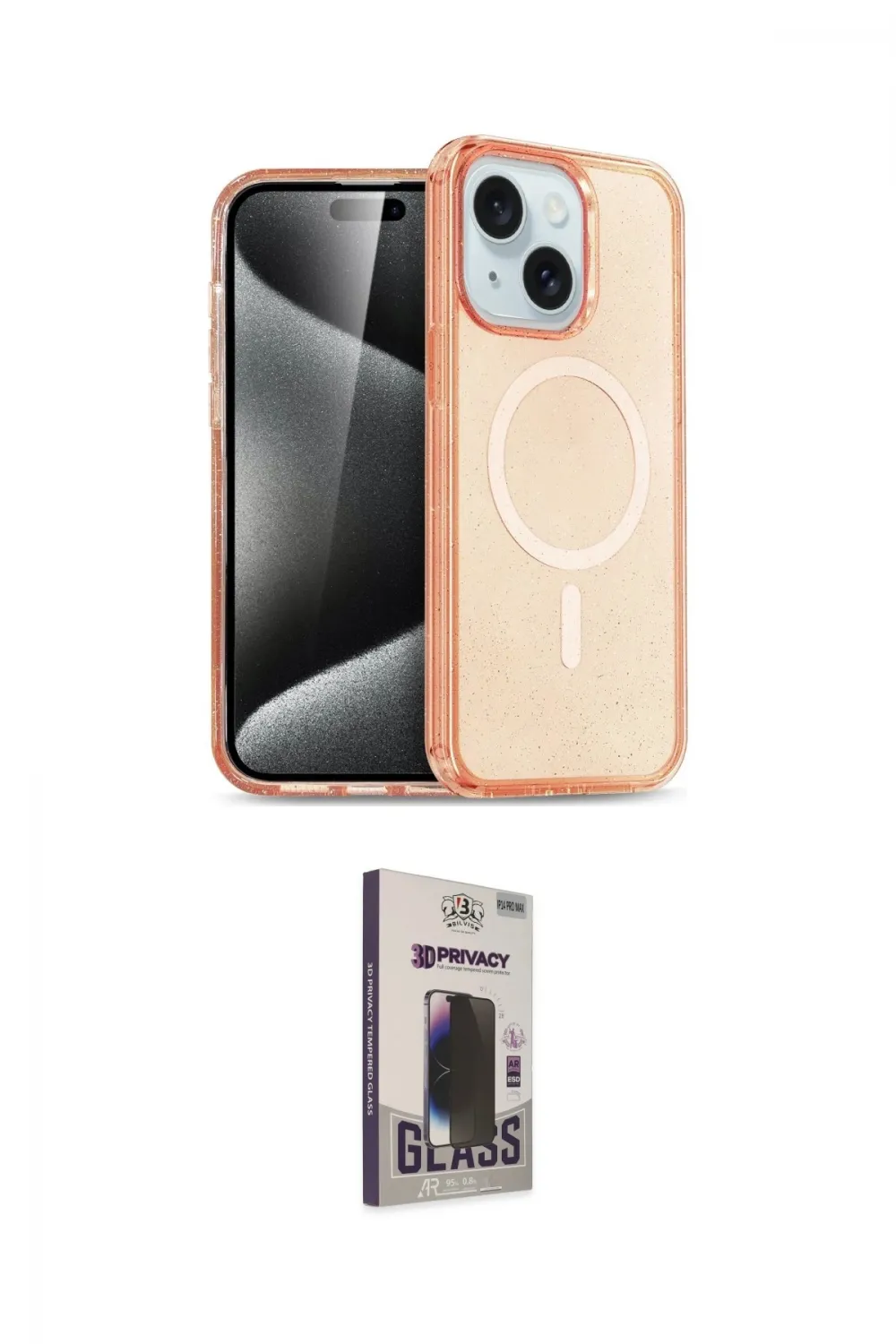ieg™ iPhone 14 Kılıf Nova Asil Prime - Siyah Bilvis Hayalet Cam Ekran Koruyucu