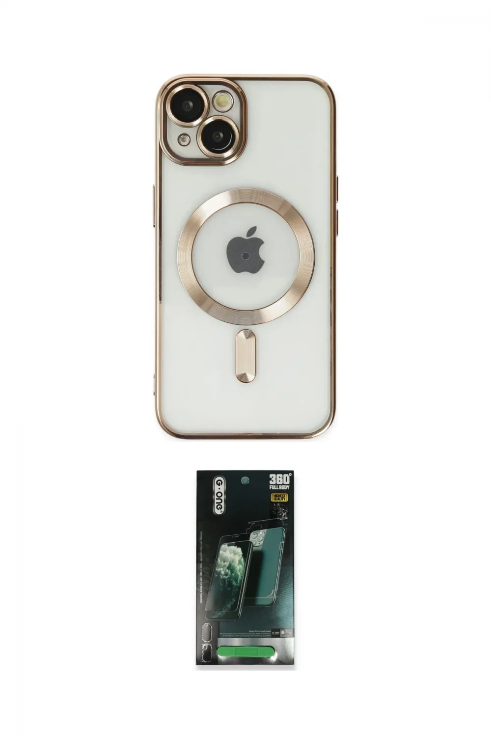 ieg™ iPhone 14 Kılıf Nova Işık Özel Seri - Şeffaf 360 Full Body Arka Koruyucu