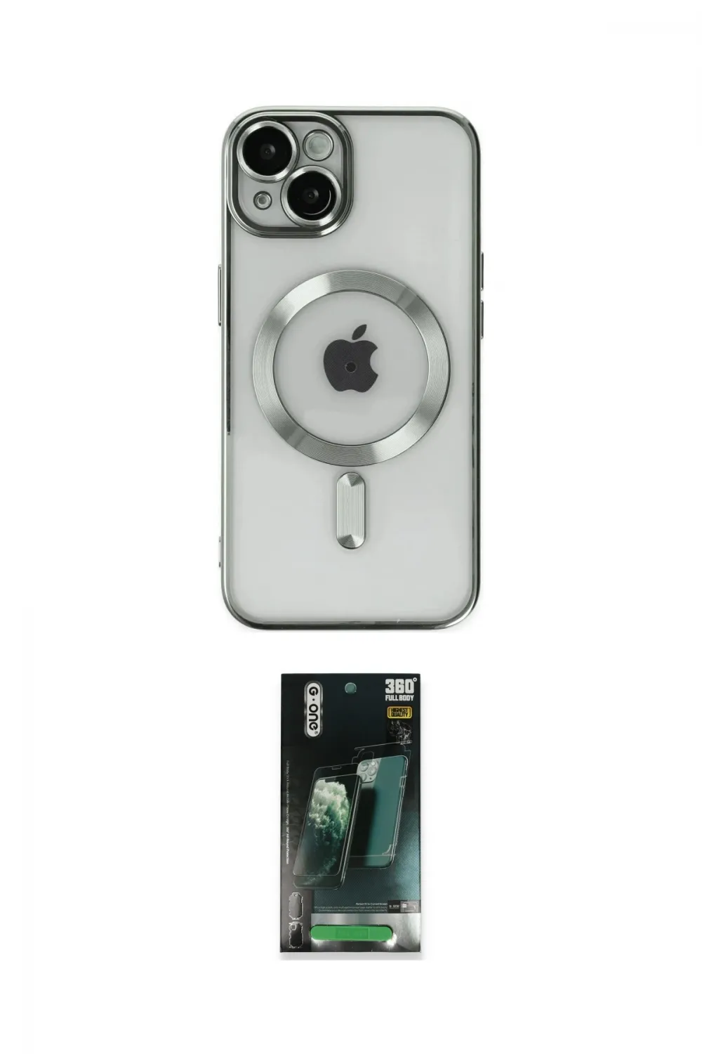 ieg™ iPhone 14 Kılıf Nova Işık Özel Seri - Şeffaf 360 Full Body Arka Koruyucu