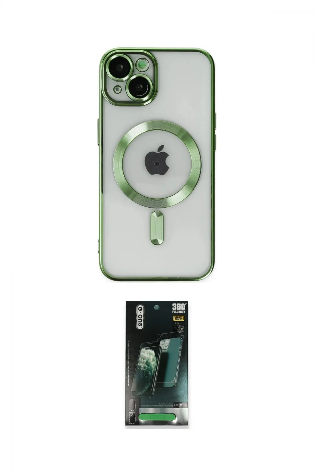 ieg™ iPhone 14 Kılıf Nova Işık Özel Seri - Şeffaf 360 Full Body Arka Koruyucu