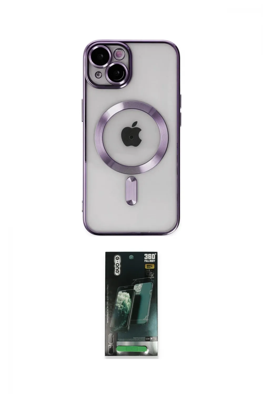 ieg™ iPhone 14 Kılıf Nova Işık Özel Seri - Şeffaf 360 Full Body Arka Koruyucu
