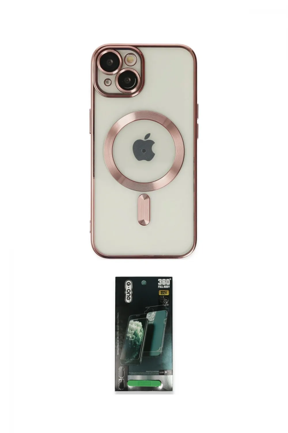 ieg™ iPhone 14 Kılıf Nova Işık Özel Seri - Şeffaf 360 Full Body Arka Koruyucu