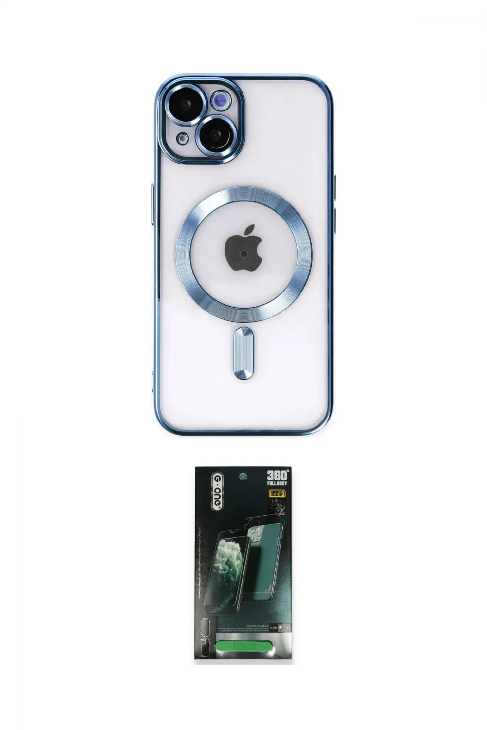 ieg™ iPhone 14 Kılıf Nova Işık Özel Seri - Şeffaf 360 Full Body Arka Koruyucu