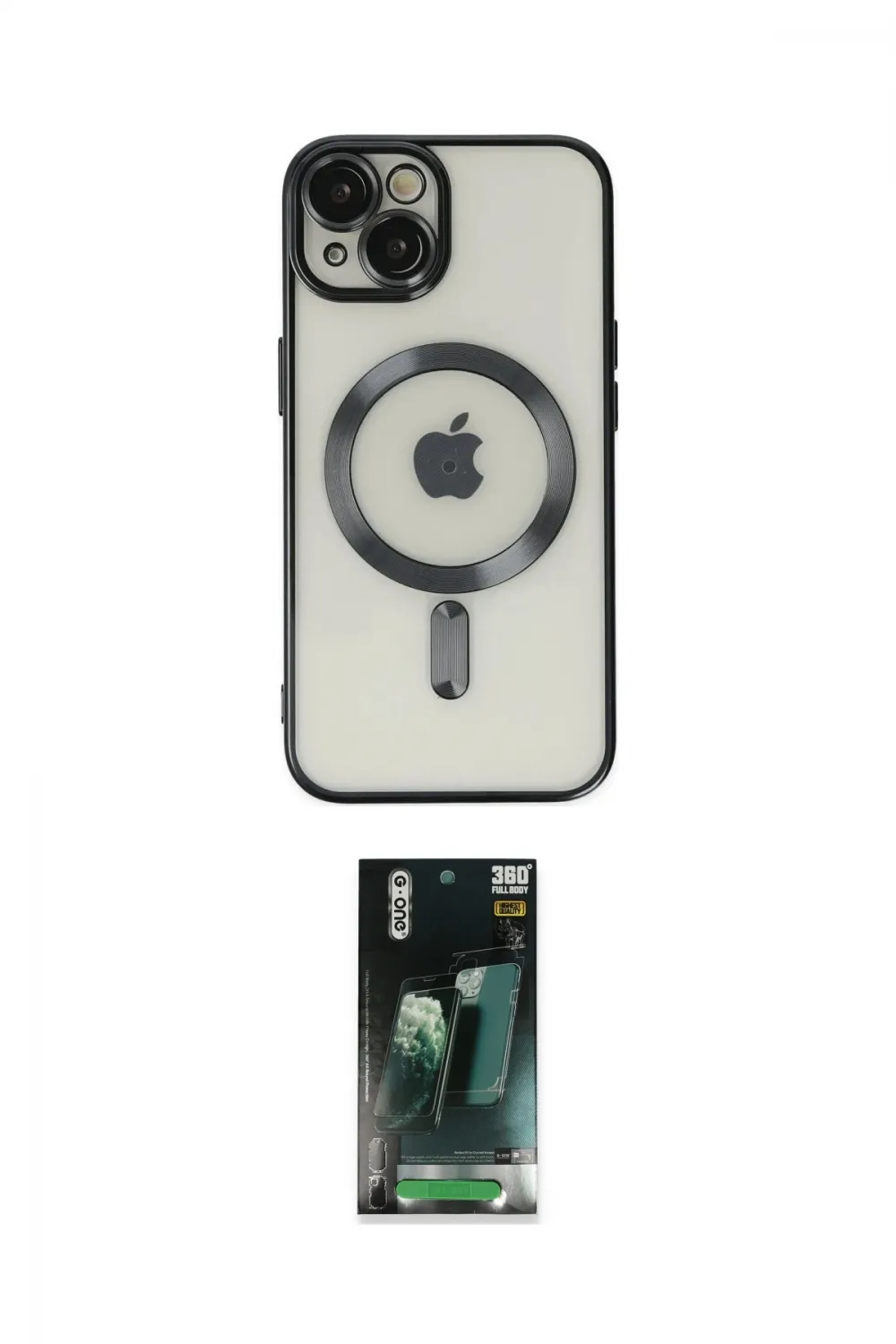 ieg™ iPhone 14 Kılıf Nova Işık Özel Seri - Şeffaf 360 Full Body Arka Koruyucu