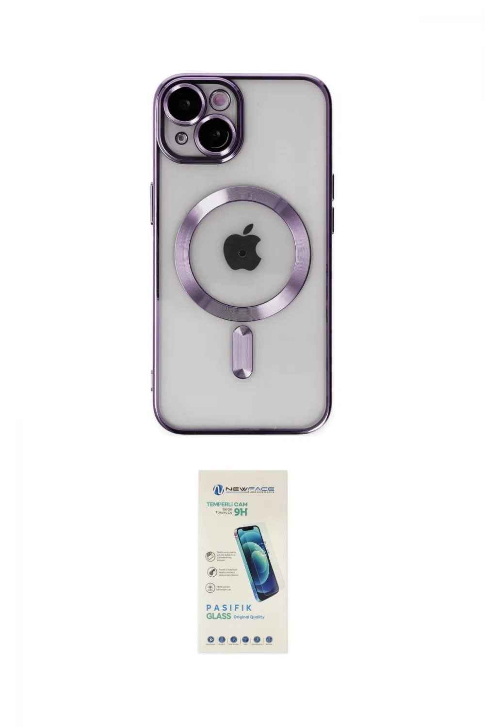 ieg™ iPhone 14 Kılıf Nova Işık Özel Seri - Şeffaf Pasifik Cam Ekran Koruyucu