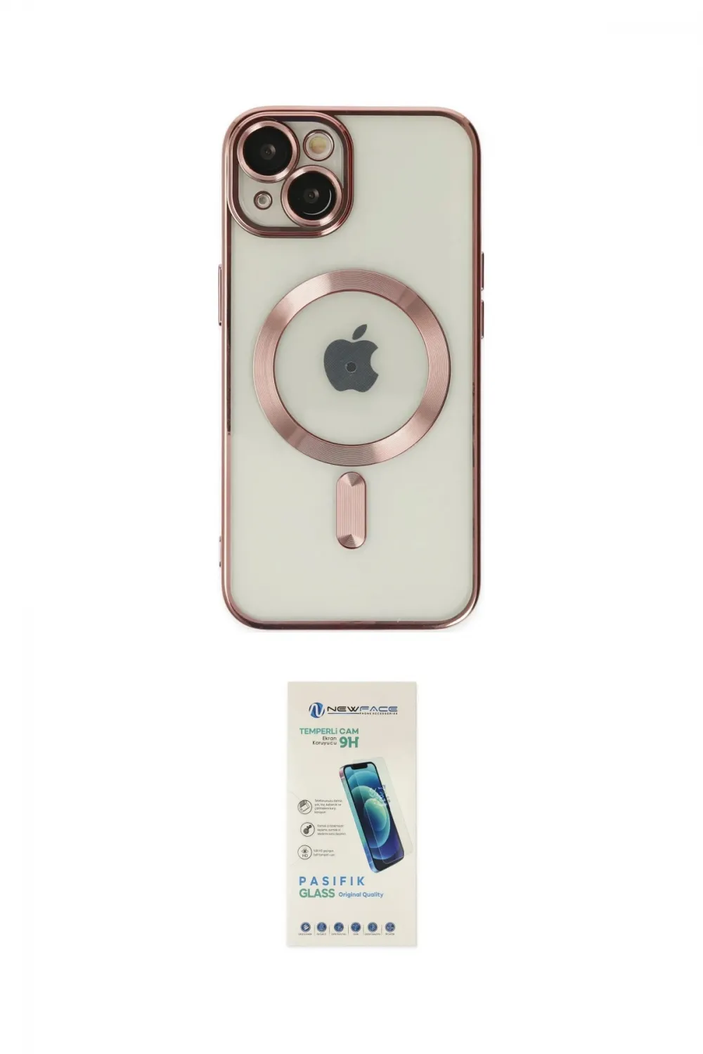 ieg™ iPhone 14 Kılıf Nova Işık Özel Seri - Şeffaf Pasifik Cam Ekran Koruyucu