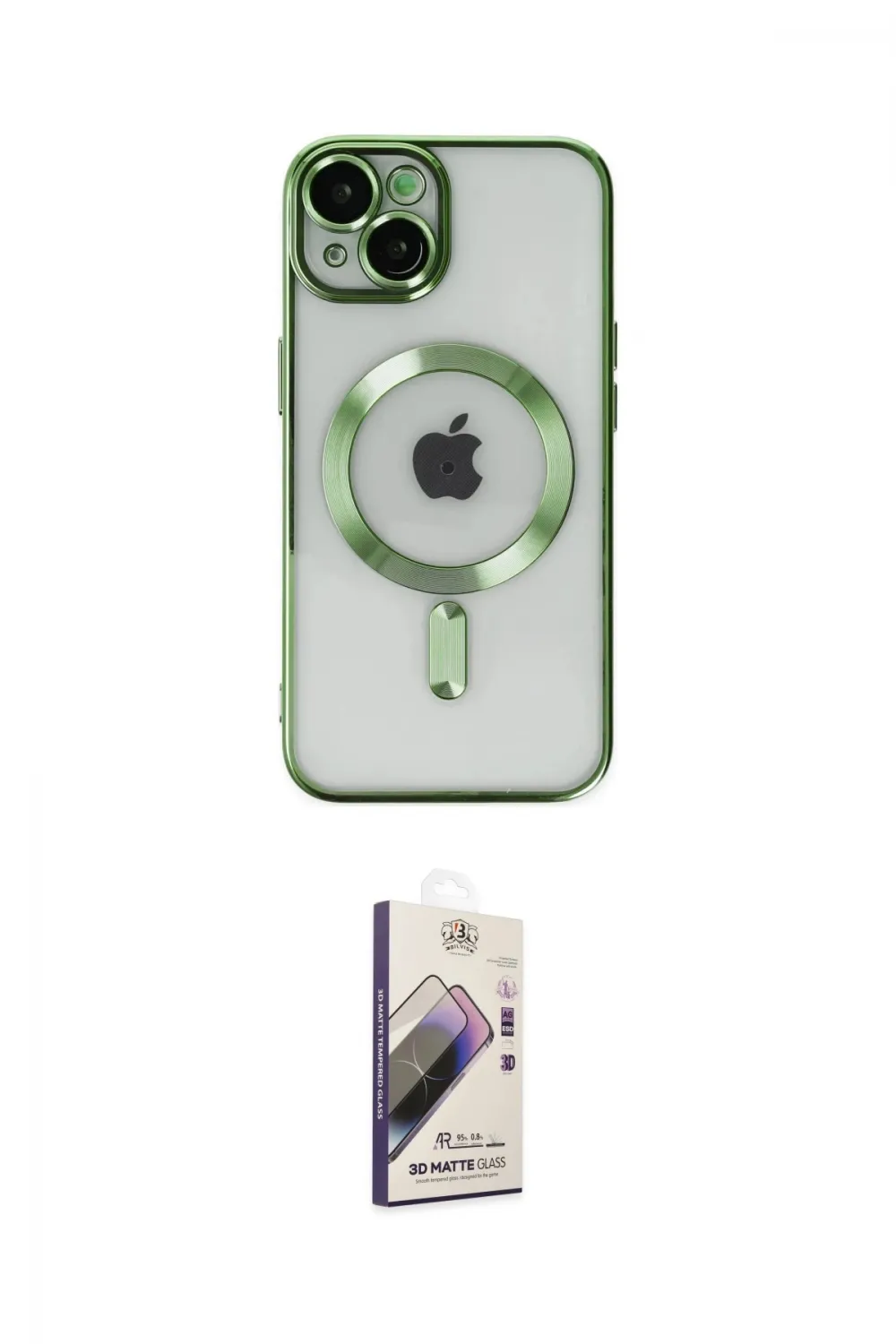 ieg™ iPhone 14 Kılıf Nova Işık Özel Seri - Siyah Bilvis 3D Mat Cam Ekran Koruyucu