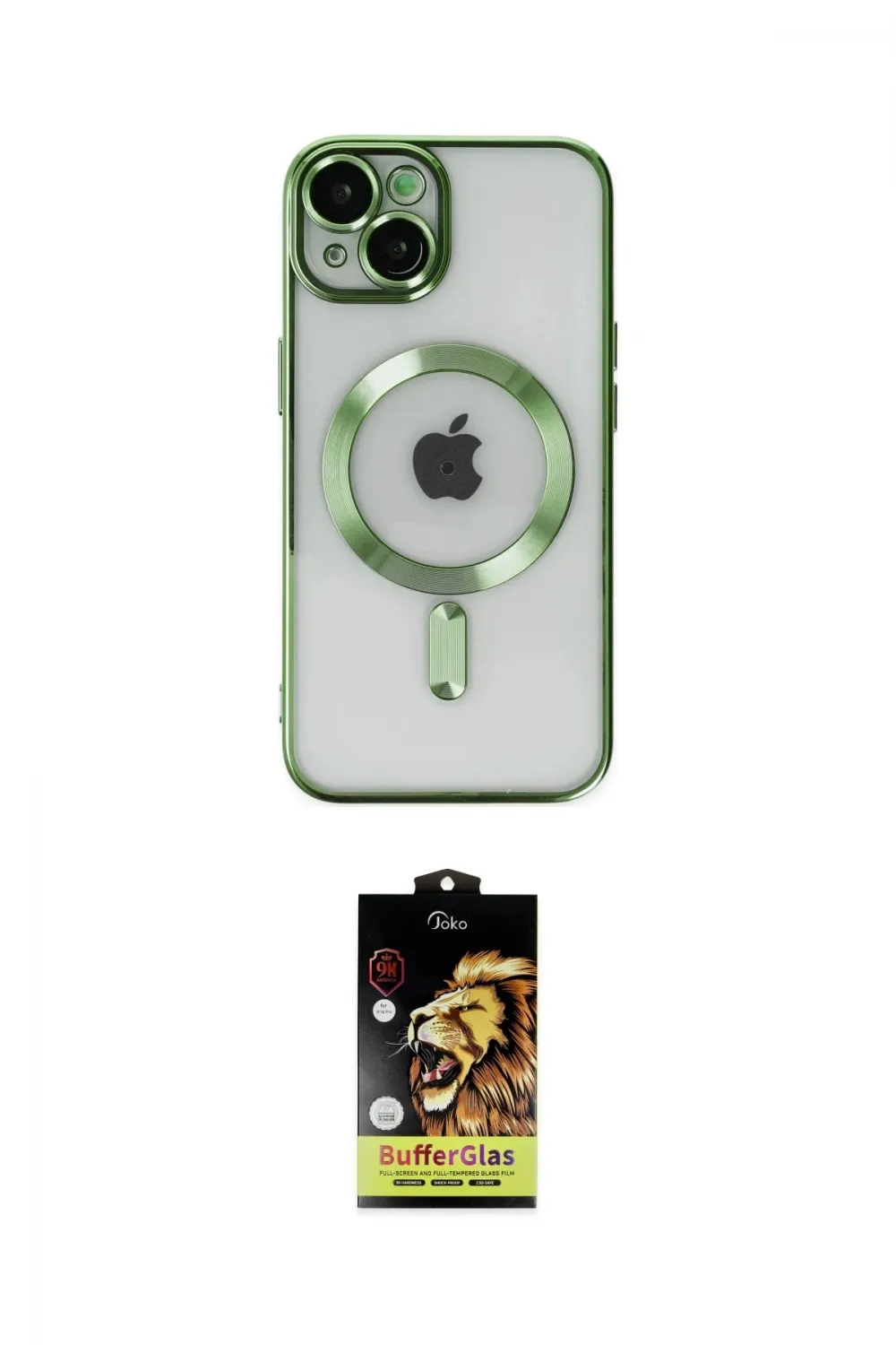 ieg™ iPhone 14 Kılıf Nova Işık Özel Seri - Siyah Buffer Cam Ekran Koruyucu
