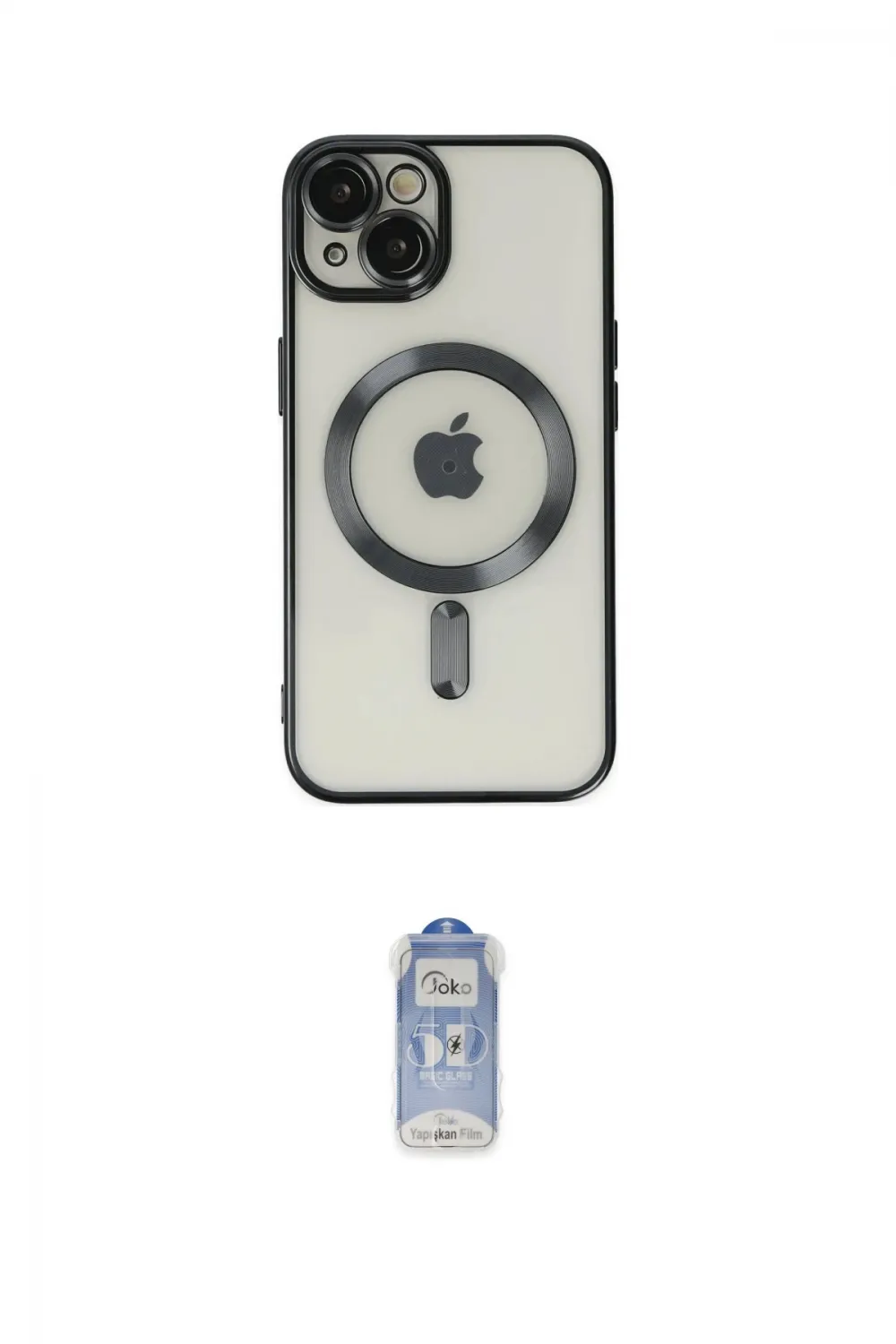 ieg™ iPhone 14 Kılıf Nova Işık Özel Seri - Siyah Joko Magic 5D Cam