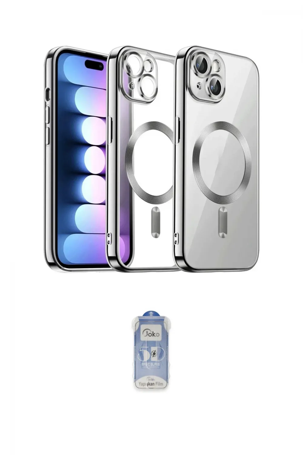 ieg™ iPhone 14 Kılıf Nova Işık Özel Seri - Siyah Joko Magic 5D Cam