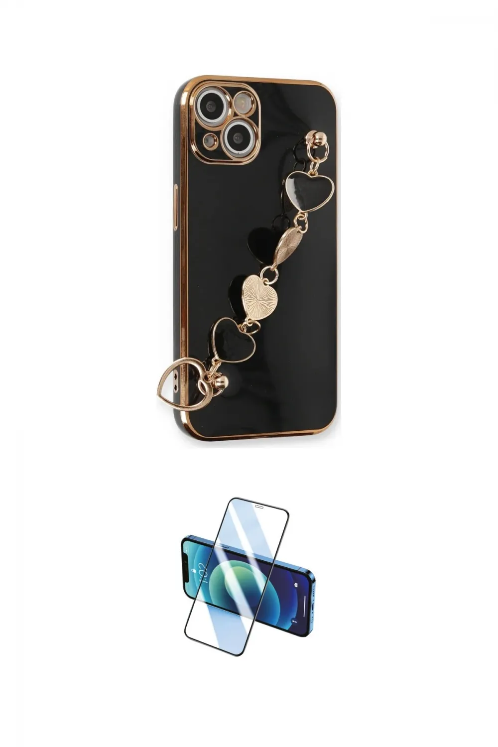 ieg™ iPhone 14 Kılıf Nova Işık Prime - Siyah 3D Antistatik Cam Ekran Koruyucu