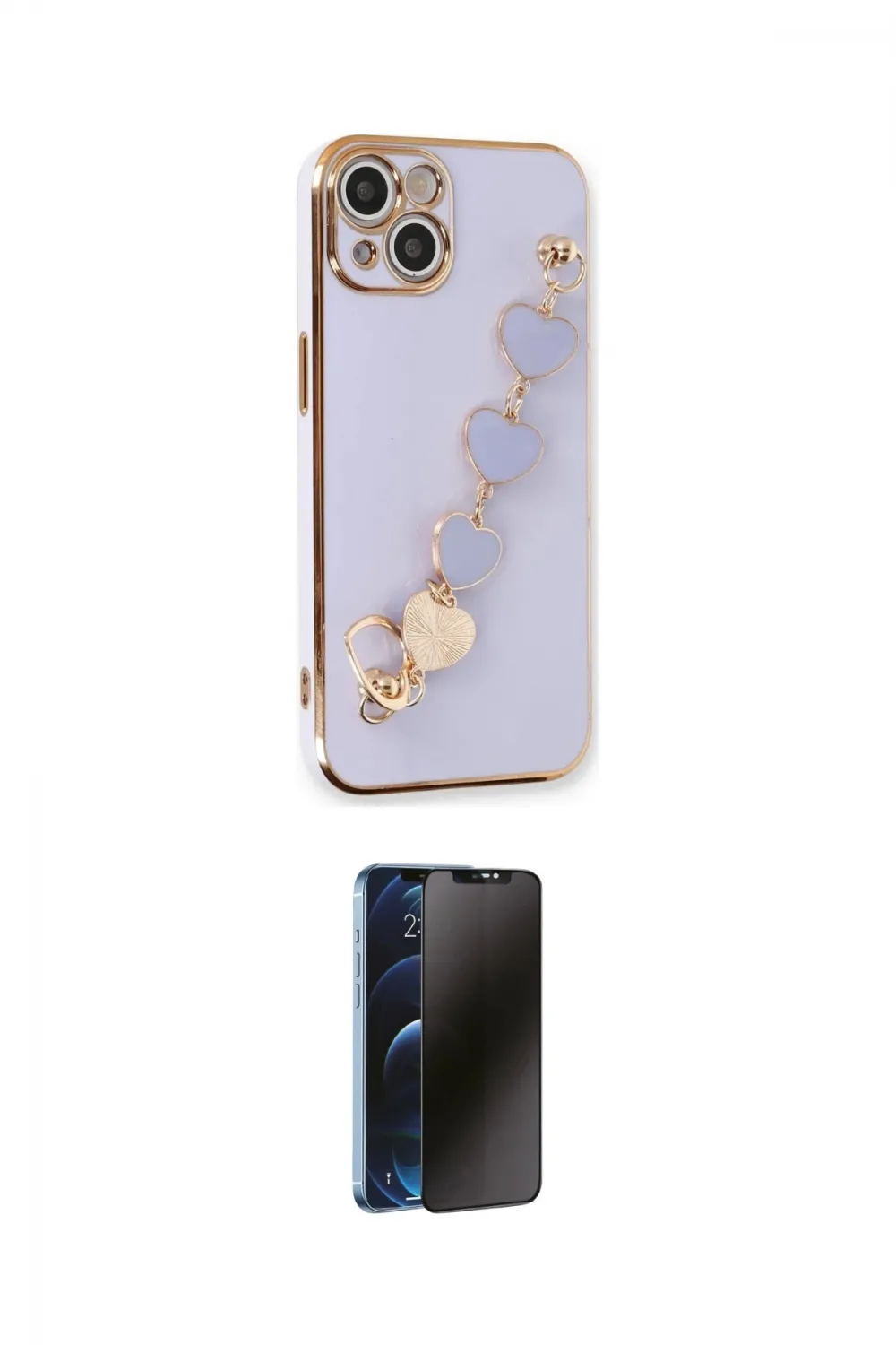ieg™ iPhone 14 Kılıf Nova Işık Prime - Siyah 3D Antistatik Hayalet Cam Ekran Koruyucu