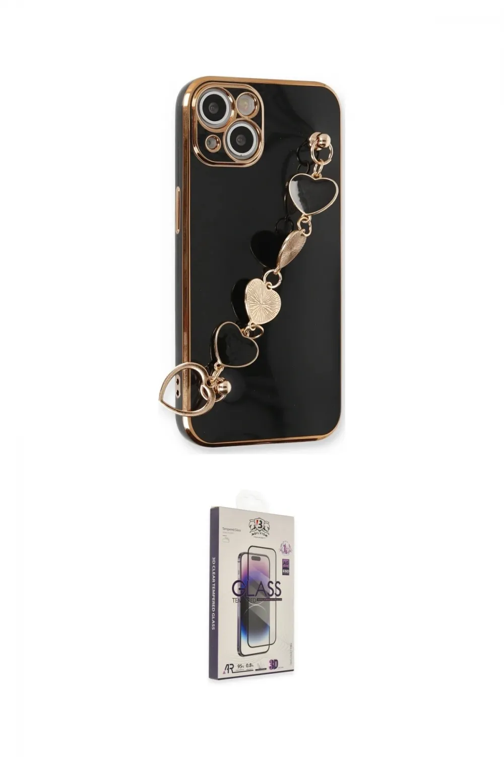 ieg™ iPhone 14 Kılıf Nova Işık Prime - Siyah Bilvis 3D Cam Ekran Koruyucu
