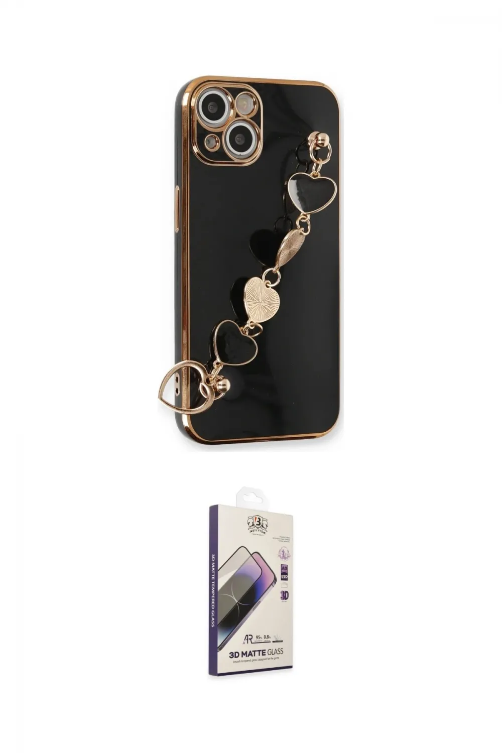 ieg™ iPhone 14 Kılıf Nova Işık Prime - Siyah Bilvis 3D Mat Cam Ekran Koruyucu