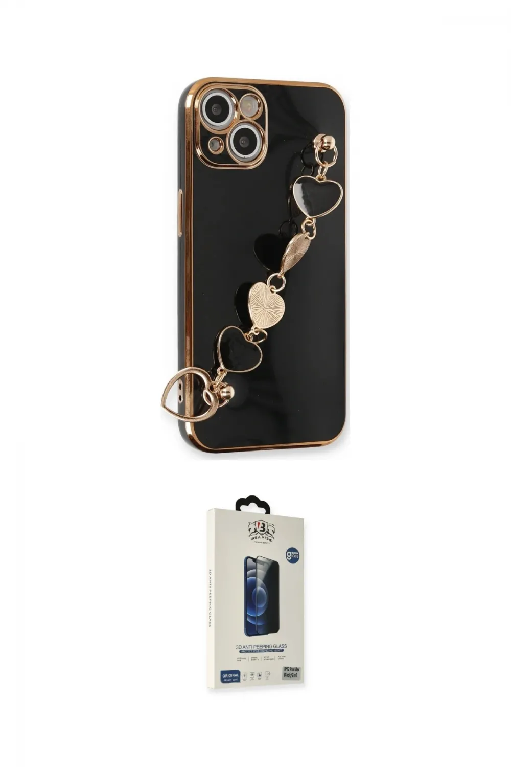 ieg™ iPhone 14 Kılıf Nova Işık Prime - Siyah Bilvis Hayalet Cam Ekran Koruyucu