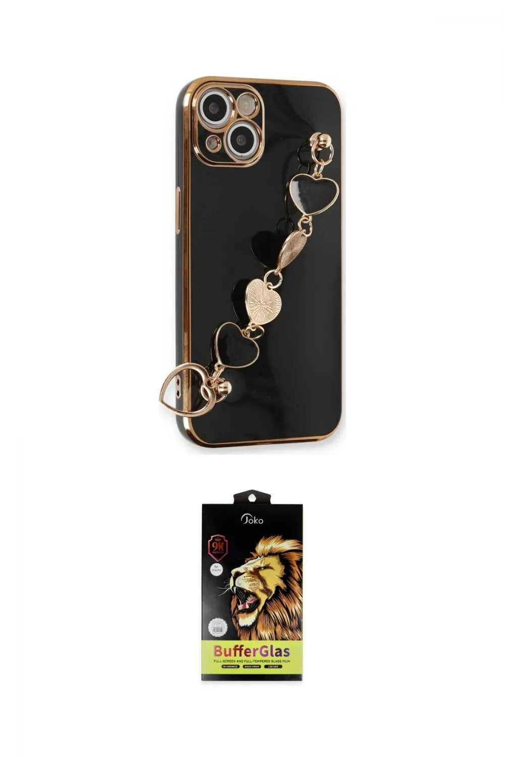 ieg™ iPhone 14 Kılıf Nova Işık Prime - Siyah Buffer Cam Ekran Koruyucu